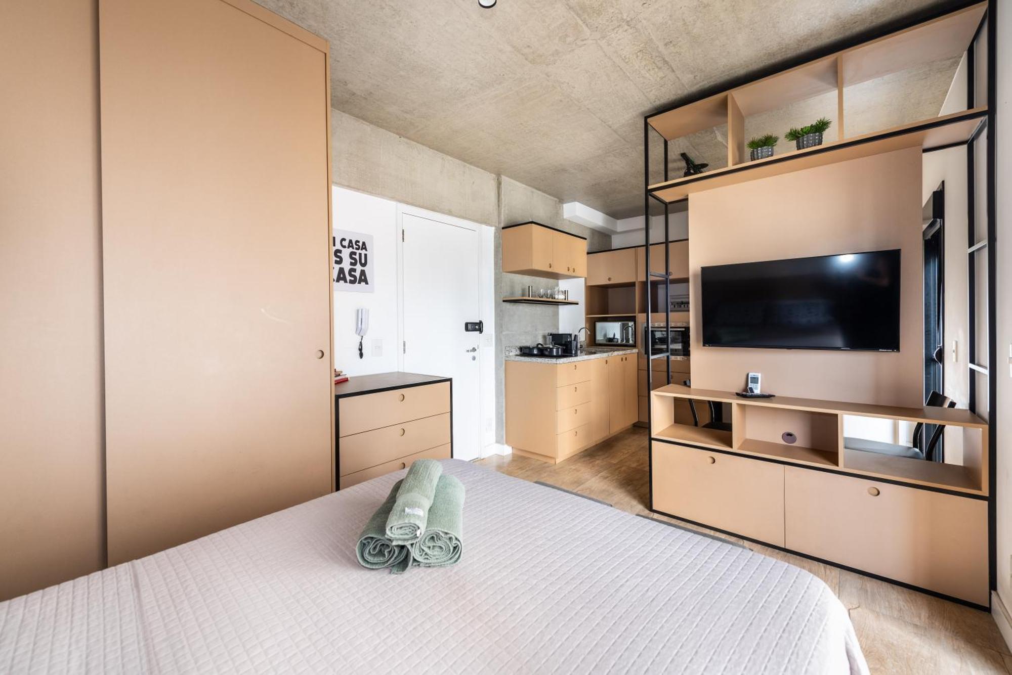 83 New Studio Next Paulista Av, Fast Wifi And Balcony San Paolo Esterno foto