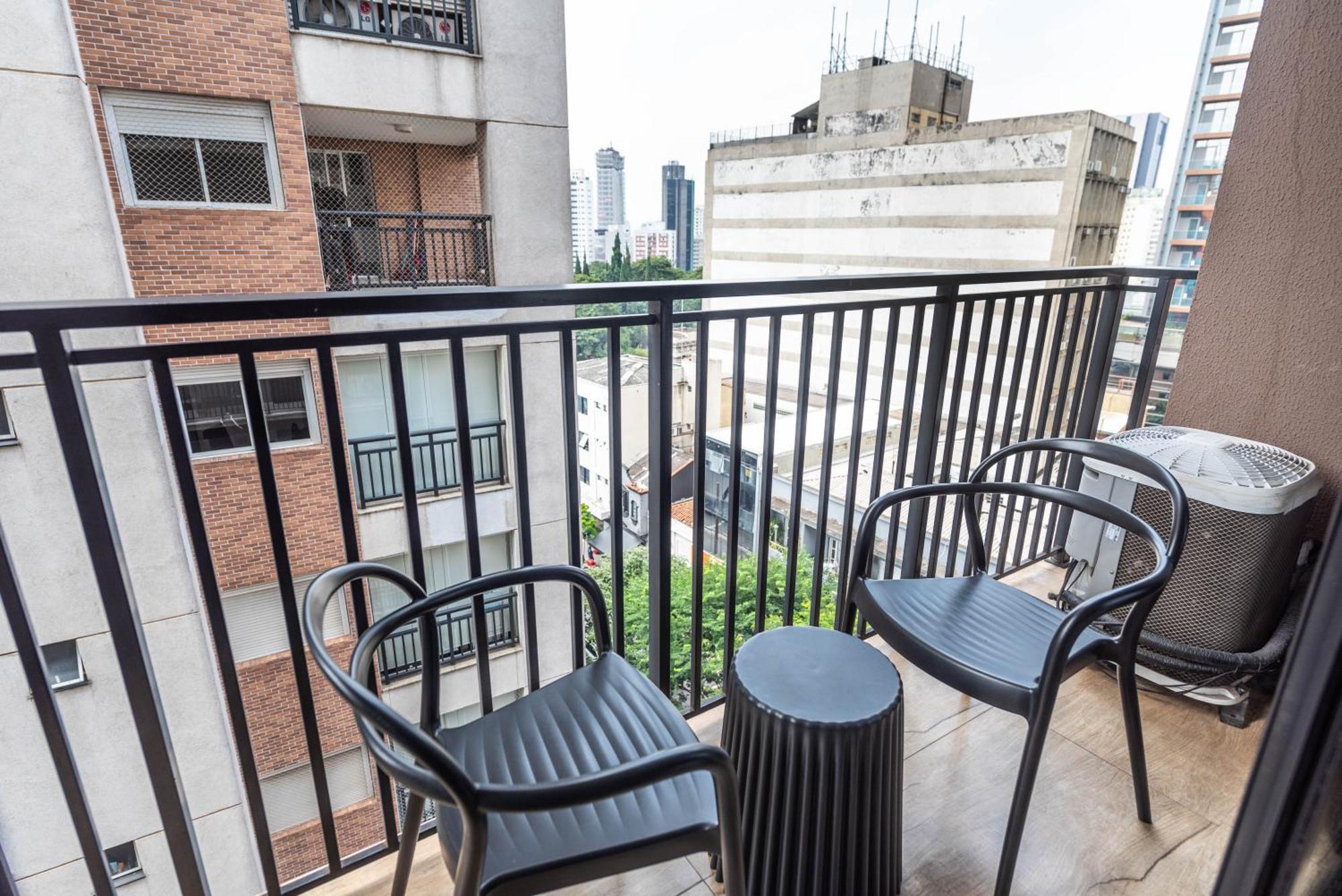 83 New Studio Next Paulista Av, Fast Wifi And Balcony San Paolo Esterno foto